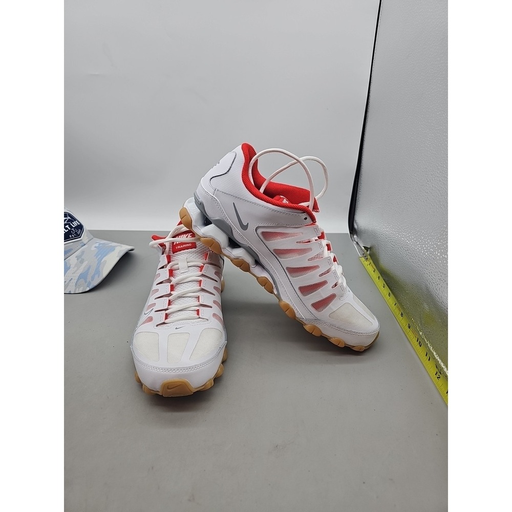 Nike Reax 8 TR Mesh White/Wolf Grey/Red 621716-103 Mens 9 New